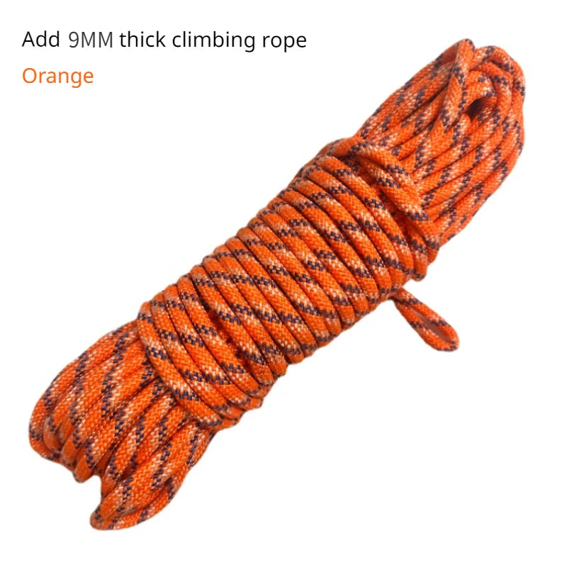 Desert Fox Life Rope Mountaineering Rope Thickened . Cuerda salvavidas de zorro del desierto cuerda de Montañismo cuerda gruesa de 9MM cuerda de Escape de desastres de fuego cuerda de Montañismo al aire libre cuerda salvavidas al aire libre PARA TECHOS.