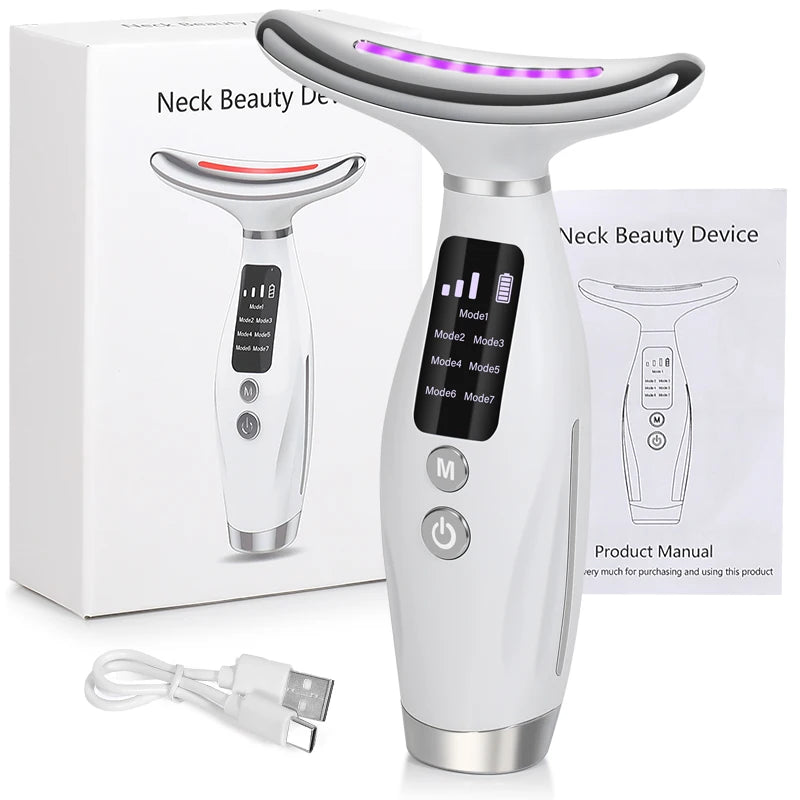 neck face beauty device vibration massage for face and neck personal care skindion home use beauty device face lifting machineDispositivo de belleza para el cuello y la cara.