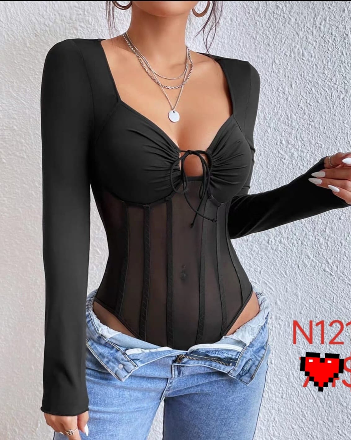 Transparent women's bodysuit.Transparent women's bodysuit.